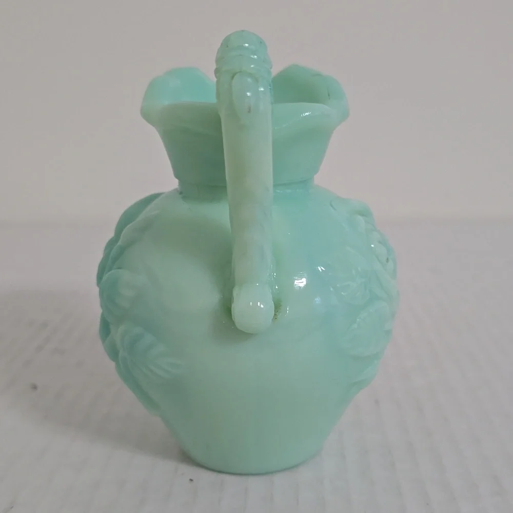 Vintage Avon Mint Green Milk Glass Vase